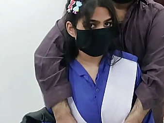 Step-father porks Indian School gal Gal in School uniform