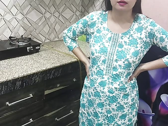 Step-mommy from India fucks her son-in-law-in-law in the kitchen like a professional