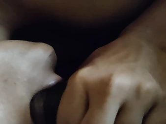 Watch this Indian first-timer wife give a warm fellate off and get a faceful of jizz