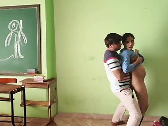 Steamy Indian partisan gets smashed bushed regarding class hard by franchised cohort