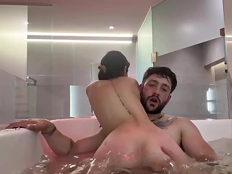 Elfin Argentina be absent from gets firm humped in Jacuzzi beside Noah Pell's help