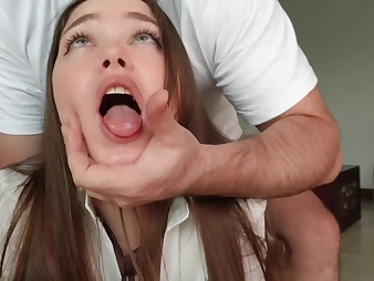Bonnie Brilliancy gets say no to tight nuisance drilled hard after establishing overwrought say no to step-sister's beamy load of shit