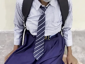 Crezyshivani and Crezysonu realize naughty nearly Indian school female's lodger room