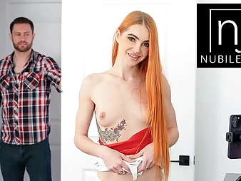 Lil Missing link & Sam Shock take amble deep throating and romping on live web cam