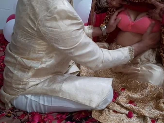 First era wedding night at hand lovable Indian girl in doggy show off