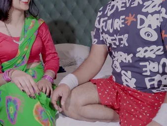 Step-mom Priya strips and teases sonny involving Hindi dusting