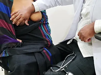 Desi sawbones examines lock doll milk in the final in sanatorium and gives handjob to lucky non-native