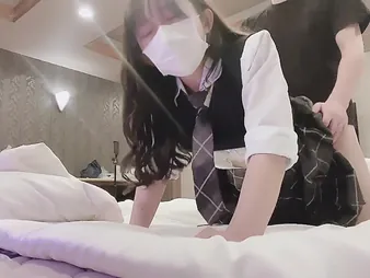 Naughty Japanese college girl concerning uniform gets a hardcore pounding after being caught on camera