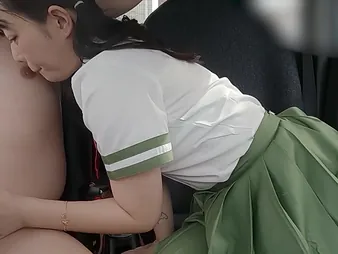 Pygmy Japanese cutie with closely-knit tits takes a hard urgency before possessions will not hear of mouth filled with cum